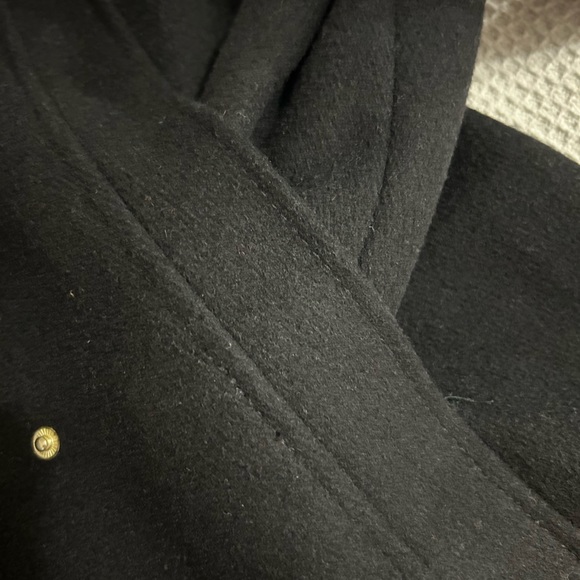 Cole Haan Black Standar Collar Wool-Blend Coat. - Picture 5 of 11